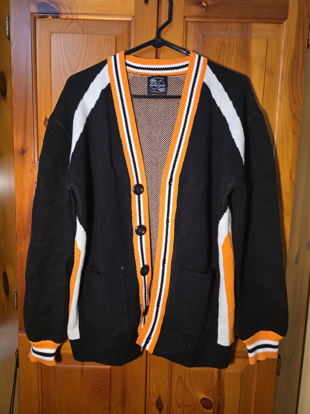 Orange Striped Knit Sweater